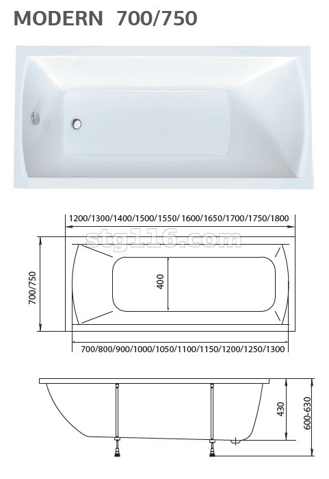 Ванна 1Marka MODERN 160*70