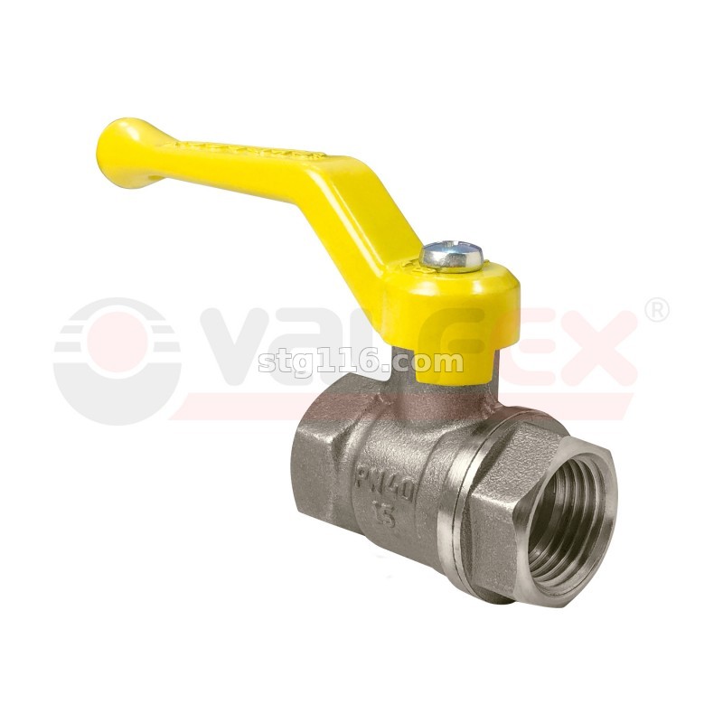 Кран латунный шаровый ГАЗОВЫЙ (вр/вр) 3/4" (20) (рычаг) Valfex никель.