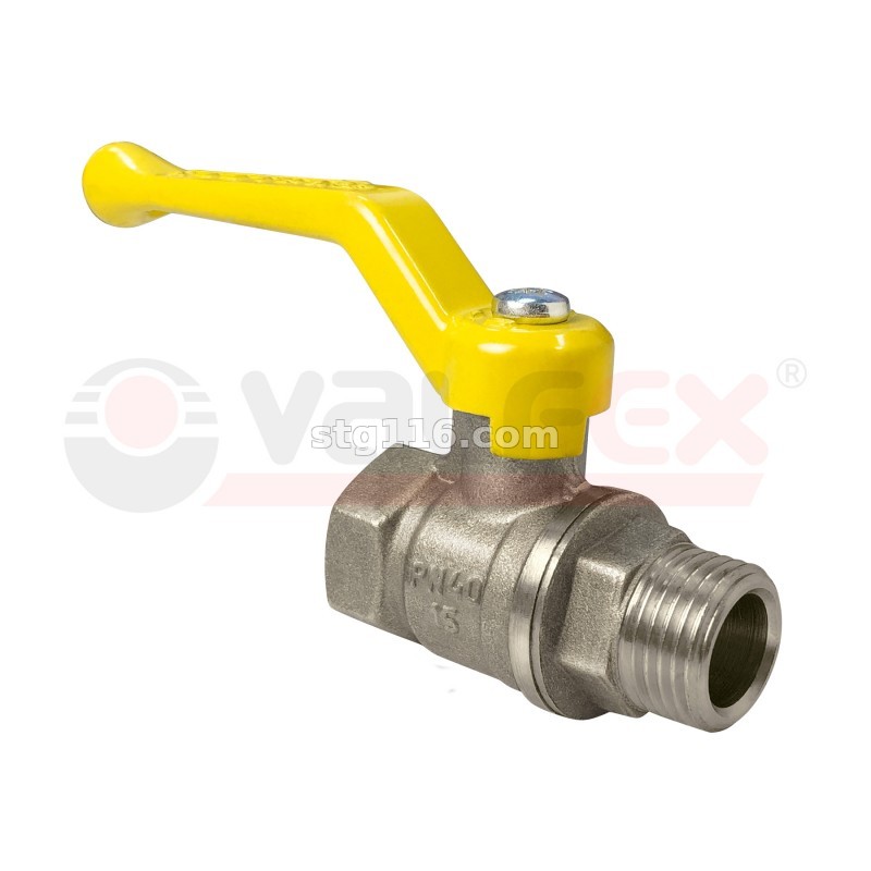 Кран латунный шаровый ГАЗОВЫЙ (вр/нр) 3/4" (20) (рычаг) Valfex никель.